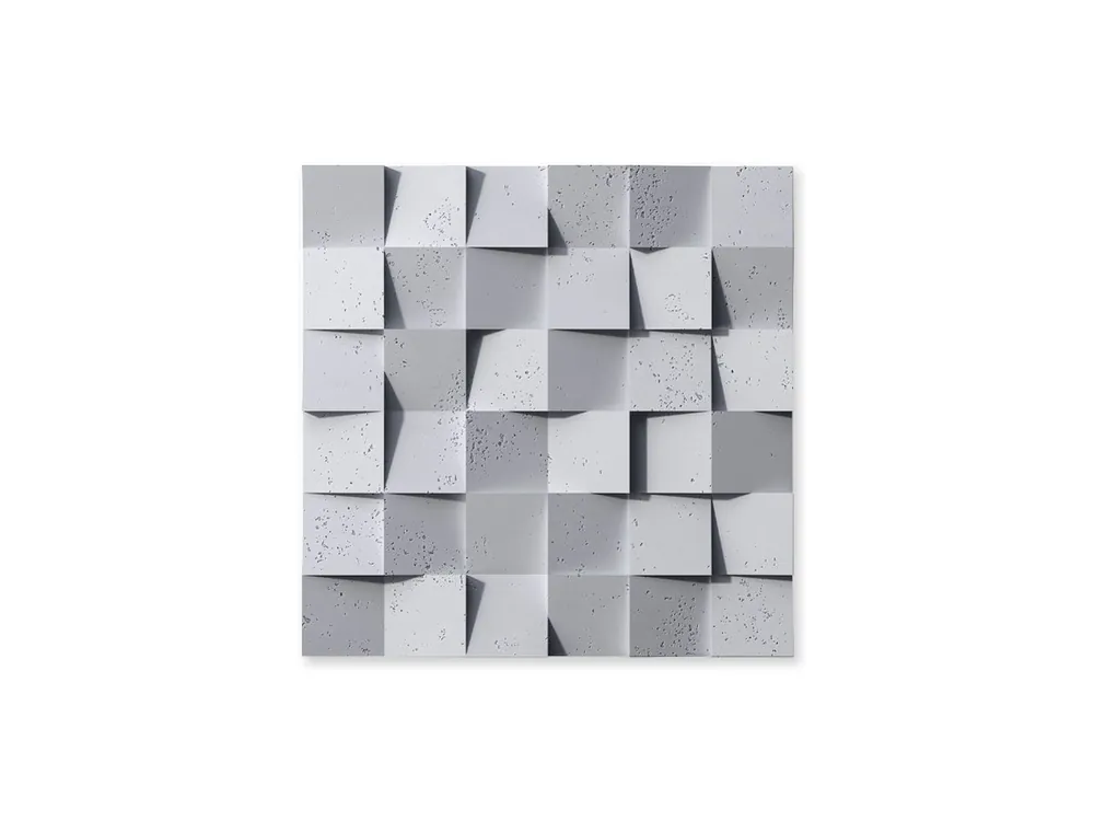 Tani Beton architektoniczny 3D na ścianę Coco Jasny Szary PB15-S50