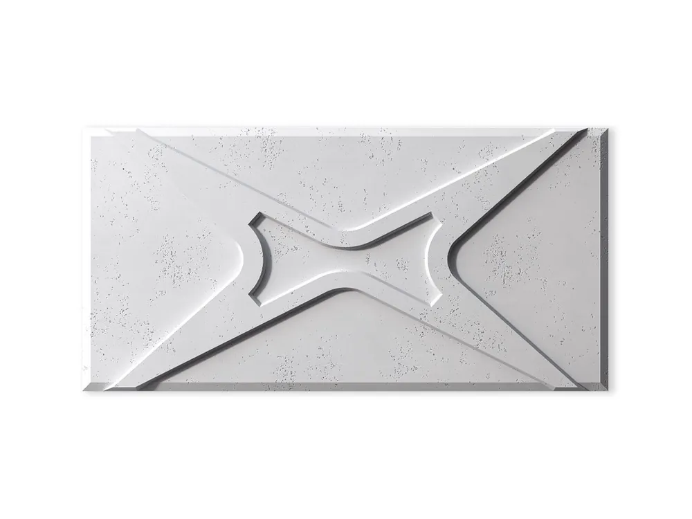 Ograniczona ilość Beton architektoniczny Panel 3D Moduł X Biały PB17-B0