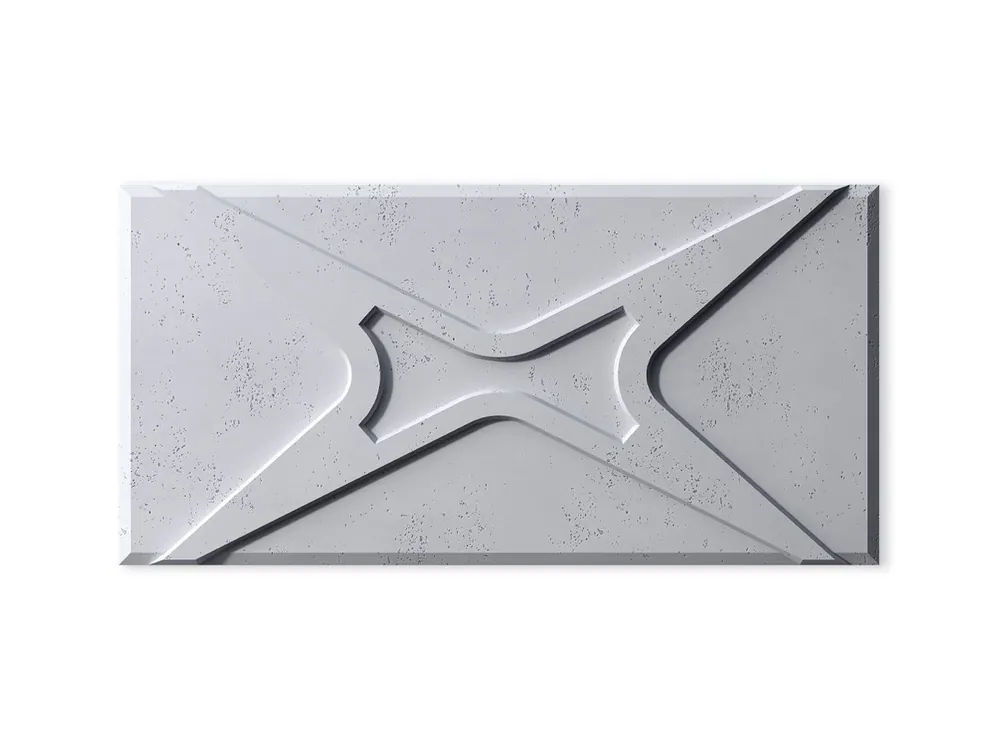 Premium Beton architektoniczny 3D na ścianę Moduł X Jasny Szary PB17-S50