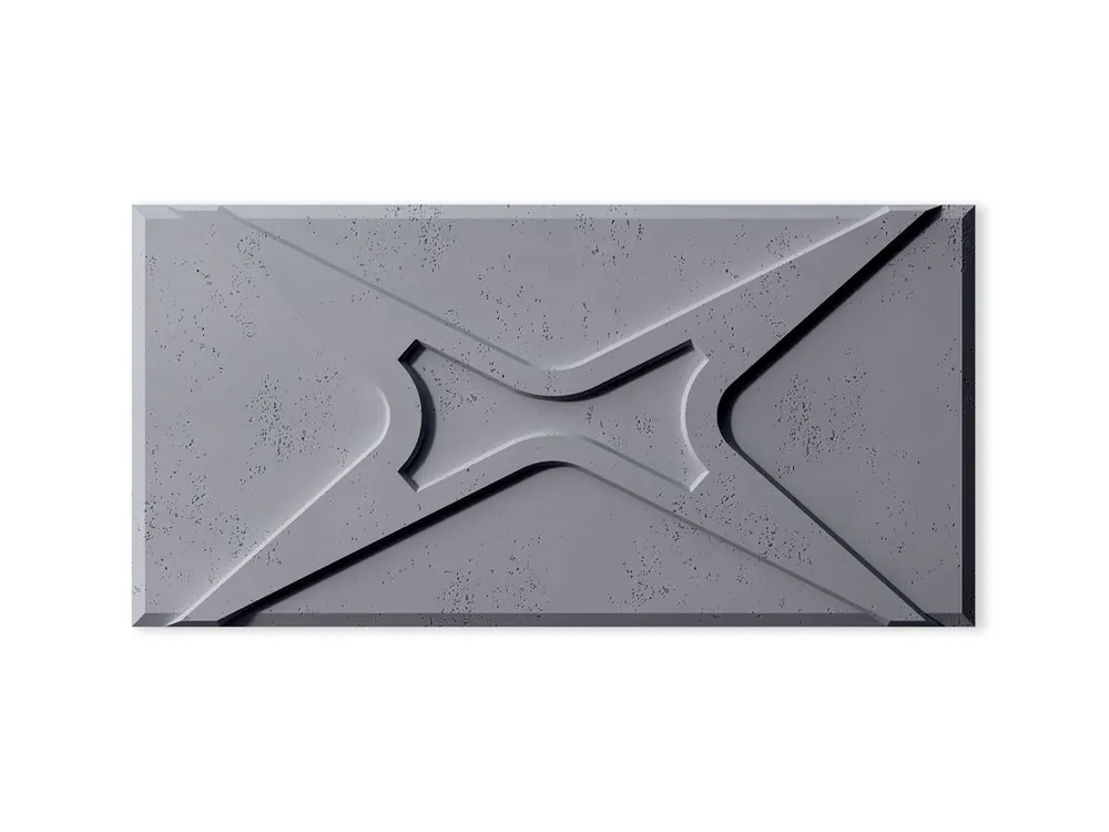 Hit cenowy Panel ścienny 3D Beton architektoniczny Moduł X Popielaty Szary PB17-S96