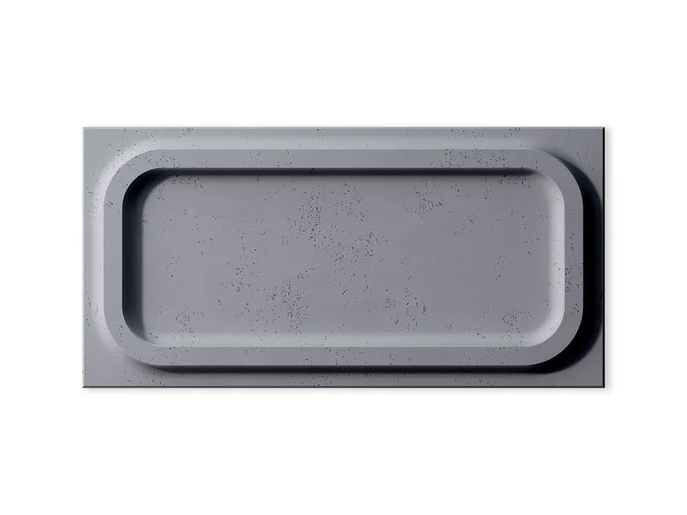 Łatwy zwrot Beton architektoniczny na ścianę 3D Moduł 0 Popielaty Szary PB19-S96