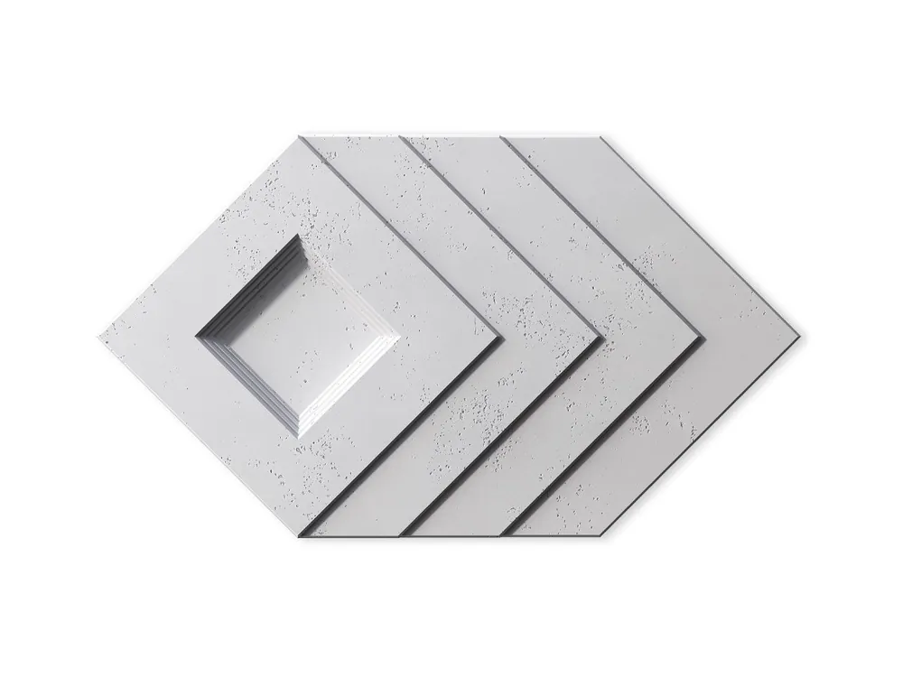 Hit sprzedaży Beton architektoniczny Panel 3D Slab Biały PB21-B0