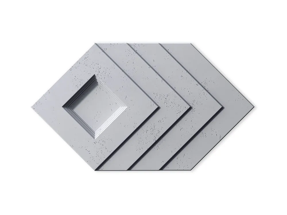 Tylko do końca tygodnia Beton architektoniczny na ścianę 3D Slab Jasny Szary PB21-S50