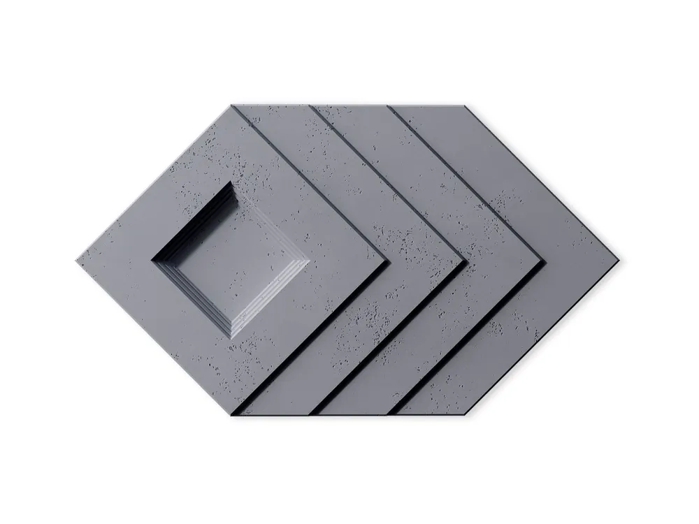 Bezpieczne zakupy Panel ścienny 3D Beton architektoniczny Slab Popielaty Szary PB21-S96