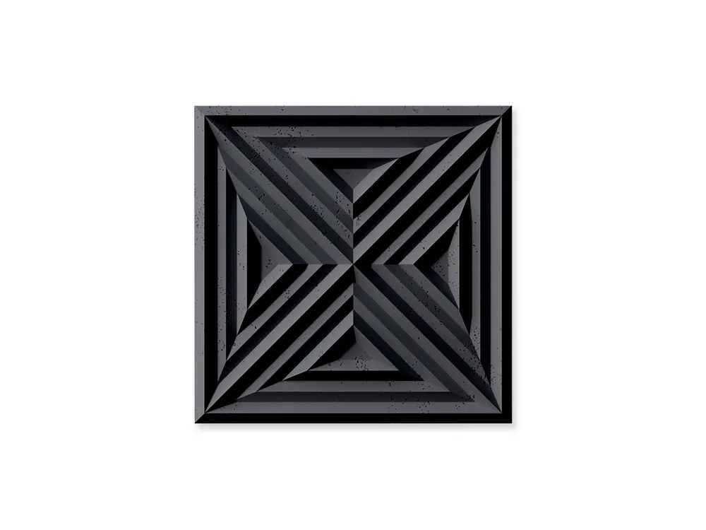 Premium Panel 3D z betonu architektonicznego Slab 2 Antracytowy PB22-B8