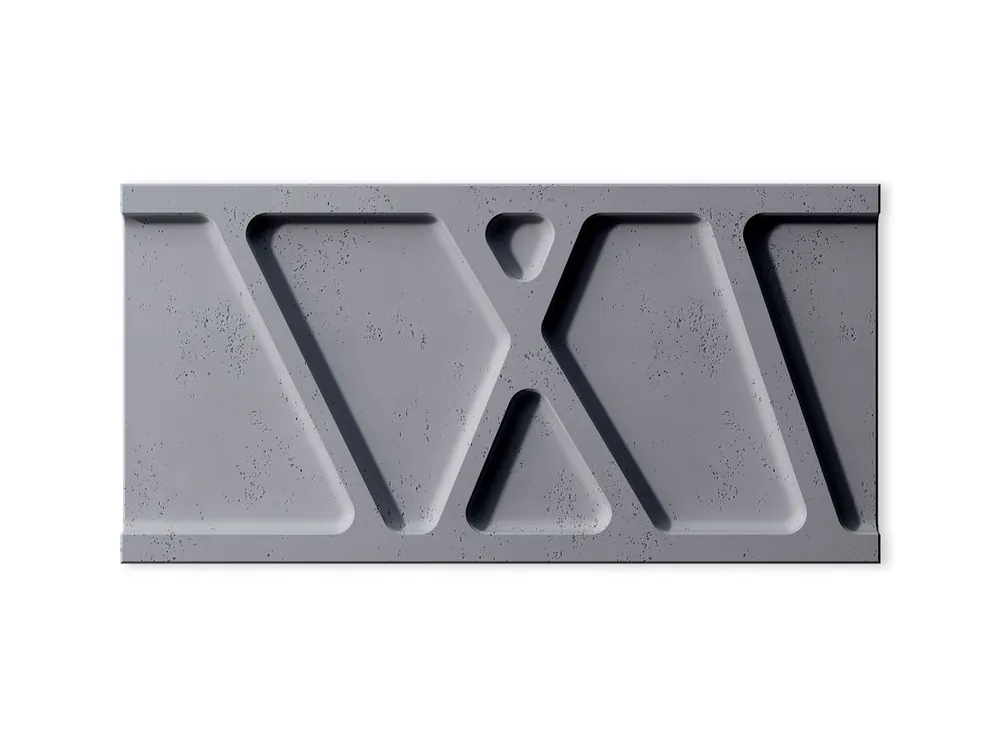 Wysoka jakość Beton architektoniczny 3D na ścianę Moduł W Popielaty Szary PB24-S96