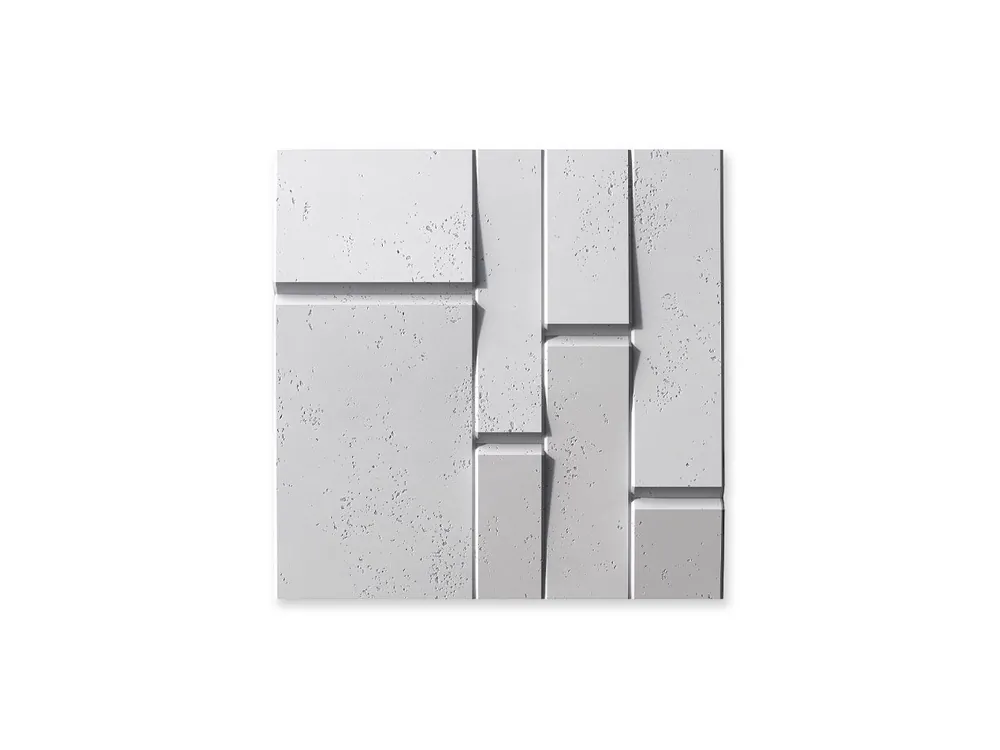 Panel 3D betonowy na ścianę Tekt Biały PB25-B0 Dostępne od ręki