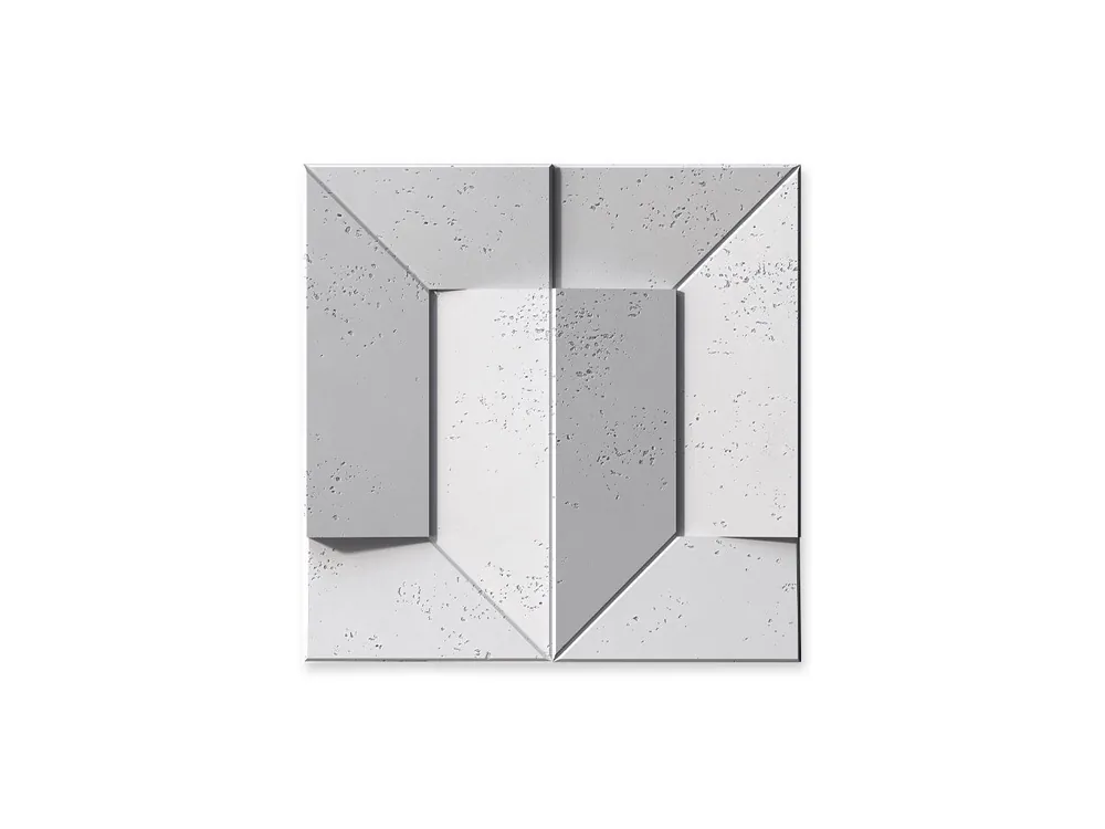 Niska cena Beton architektoniczny na ścianę 3D Ori Biały PB26-B0