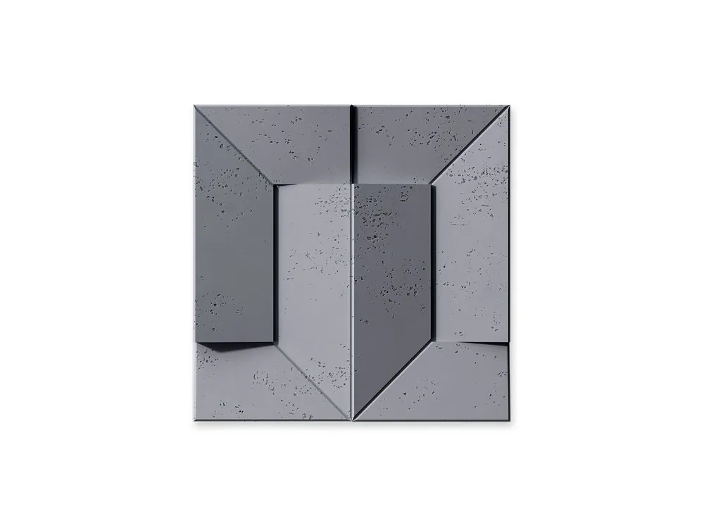 Ekspresowa dostawa Panel 3D z betonu architektonicznego Ori Popielaty Szary PB26-S96