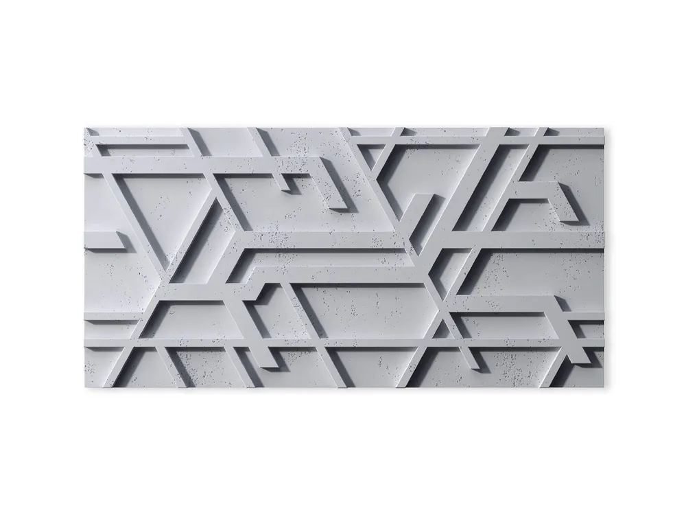 Panel 3D z betonu architektonicznego Kor Jasny Szary PB27-S50 Łatwy zwrot