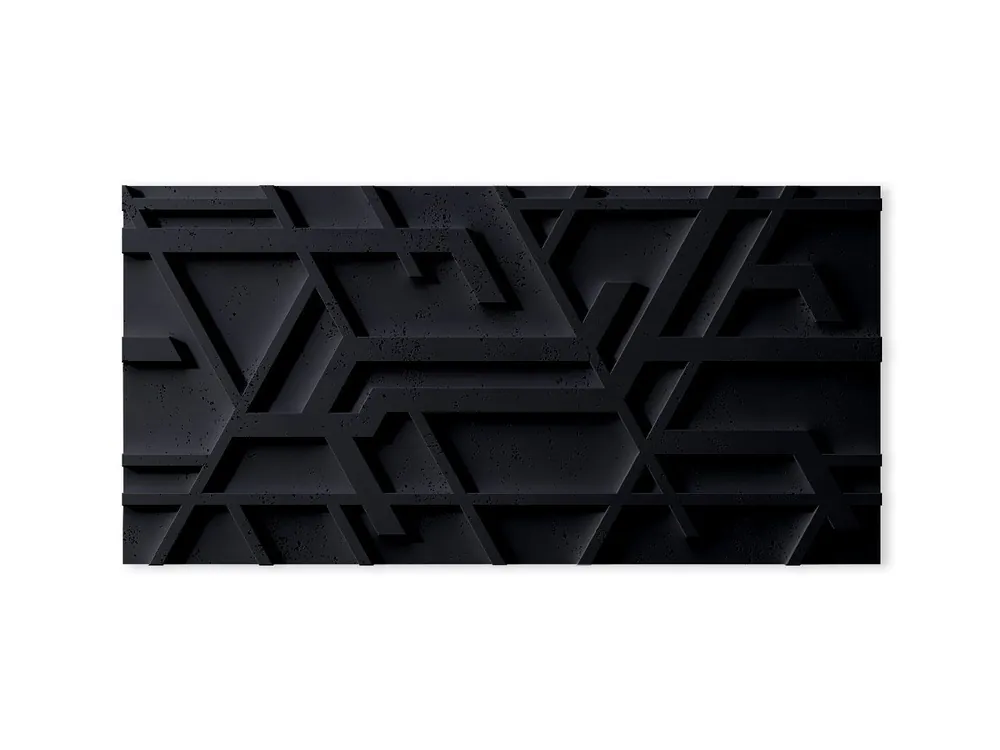 Bezpieczne zakupy Beton na ścianę Panel 3D Kor Czarny PB27-B15
