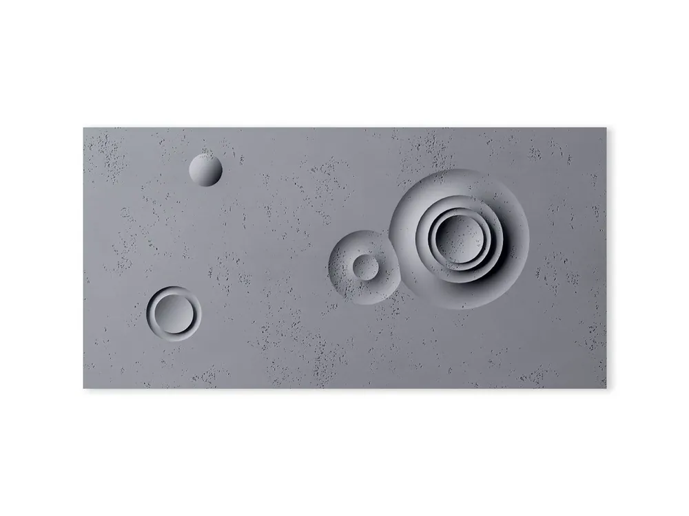 Nowość Panel ścienny Beton architektoniczny 3D Sfera Popielaty Szary PB32-S96