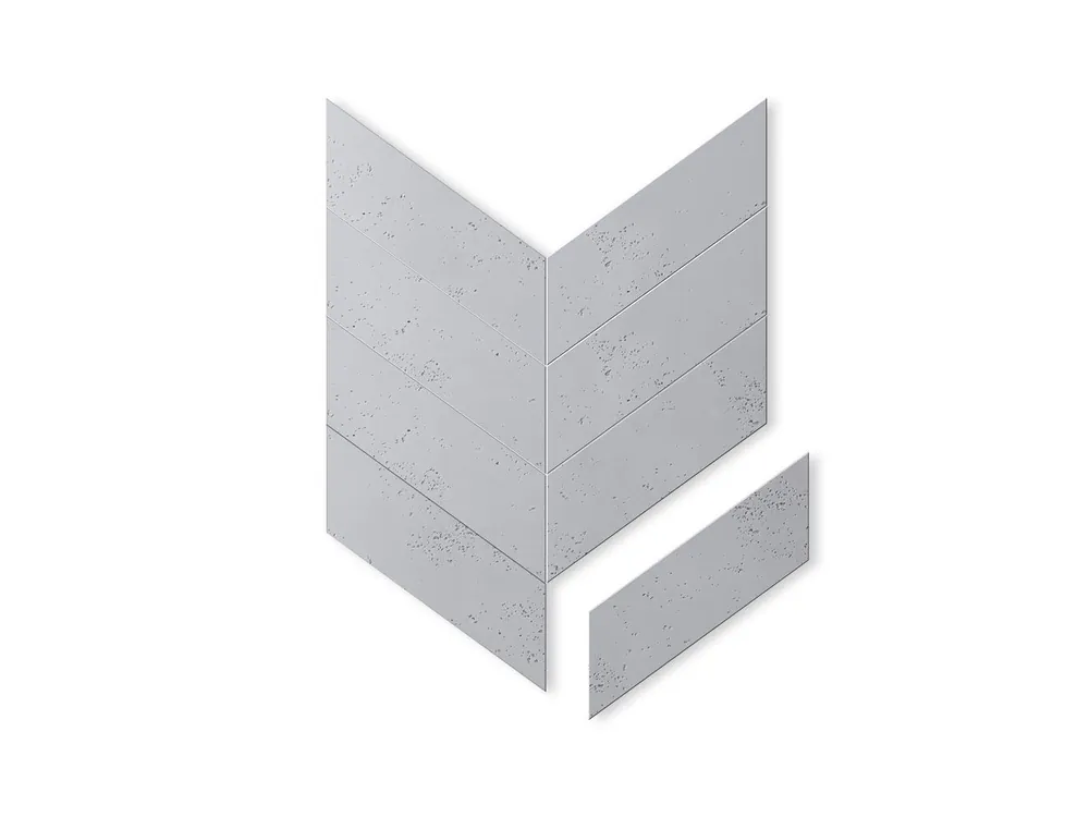Dodaj do koszyka Beton architektoniczny 3D Jodełka Jasny Szary PB35-S50