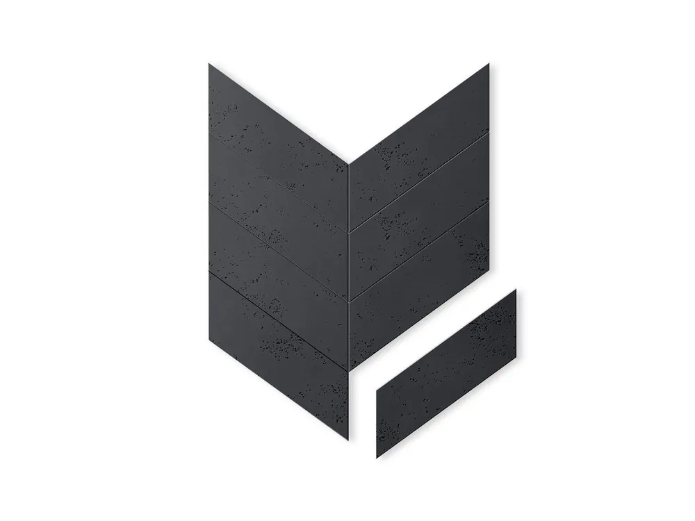 Beton architektoniczny Panel 3D Jodełka Antracytowy PB35-B8 Super okazja