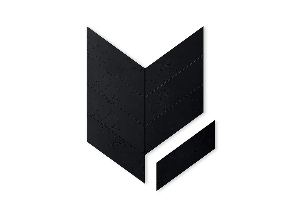 Panel ścienny Beton architektoniczny 3D Jodełka Czarny PB35-B15 Oferta limitowana