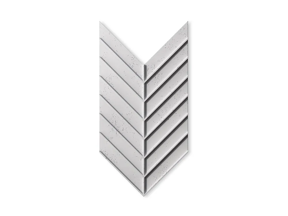 Beton na ścianę Panel 3D Jodełka Biały PB45-B0 Bestseller
