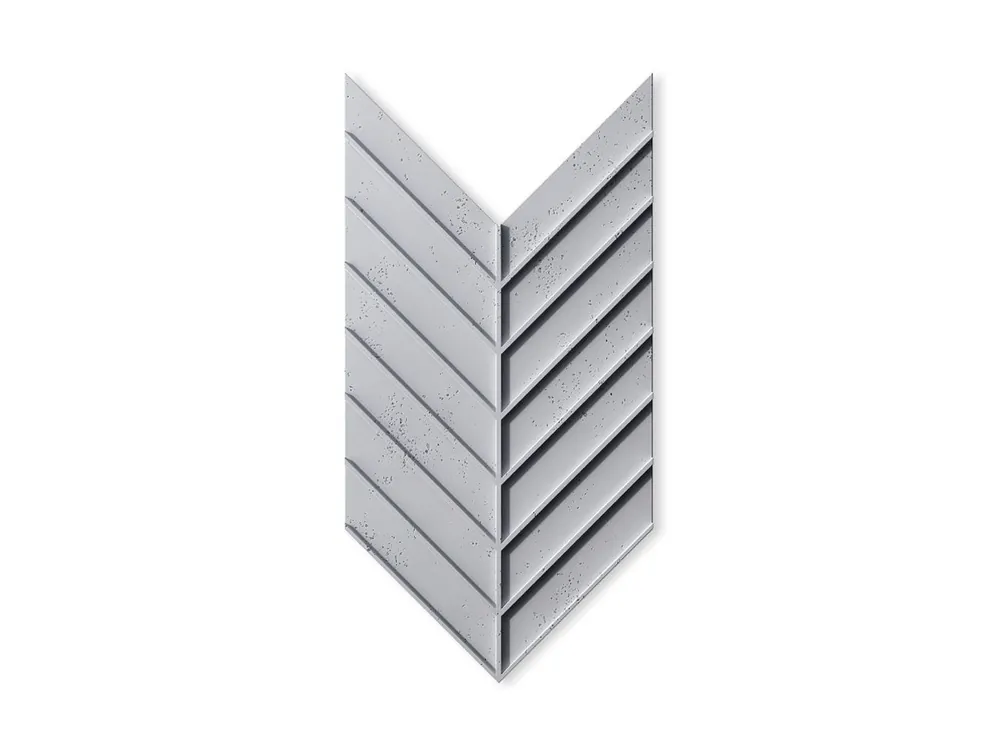 Beton architektoniczny 3D Jodełka Jasny Szary PB45-S50 Łatwy zwrot