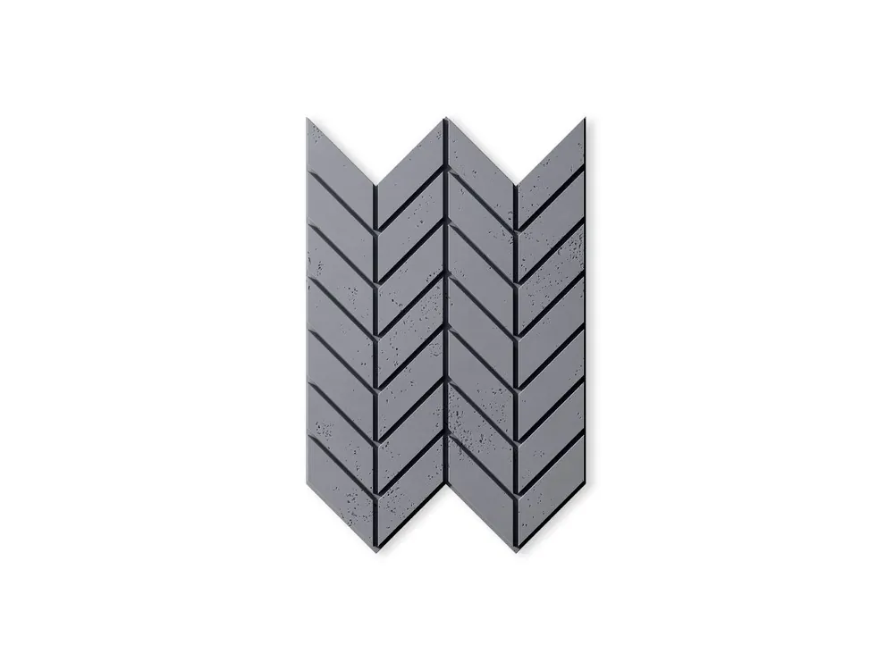 Oferta czasowa Panel 3D z betonu architektonicznego Jodełka Popielaty Szary PB46-S96