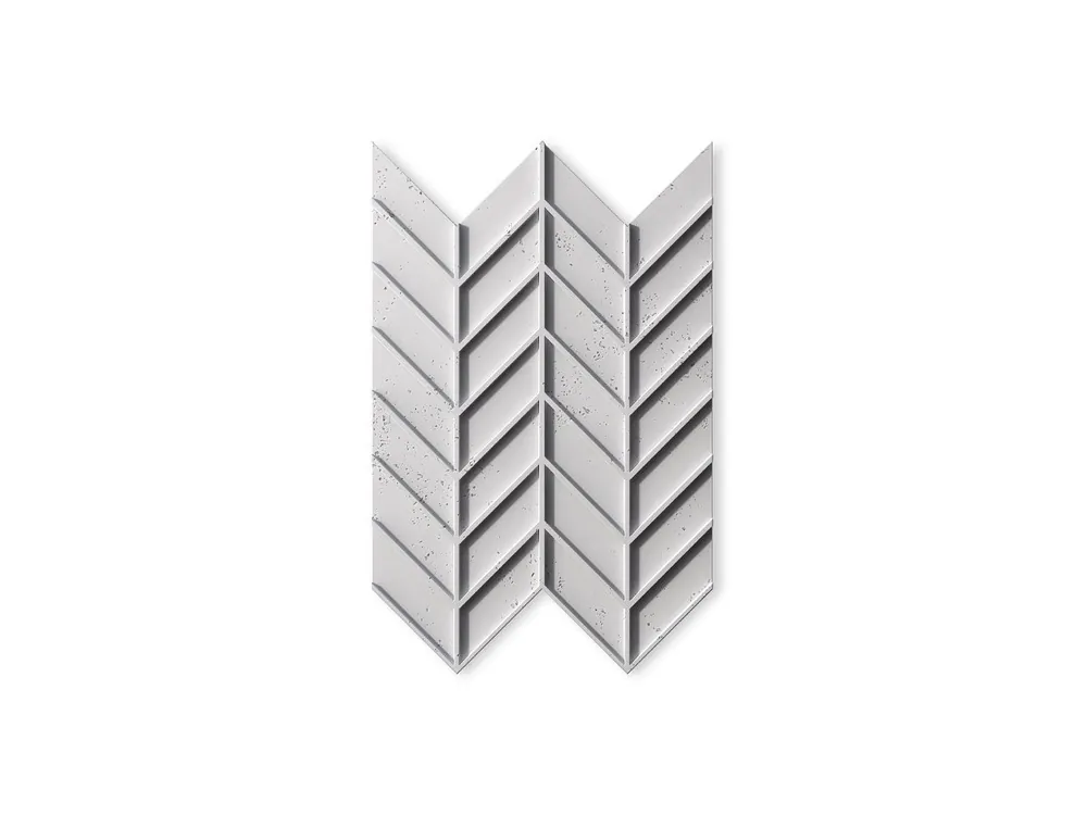 Panel ścienny 3D Beton architektoniczny Jodełka Biały PB47-B0 Szybka wysyłka