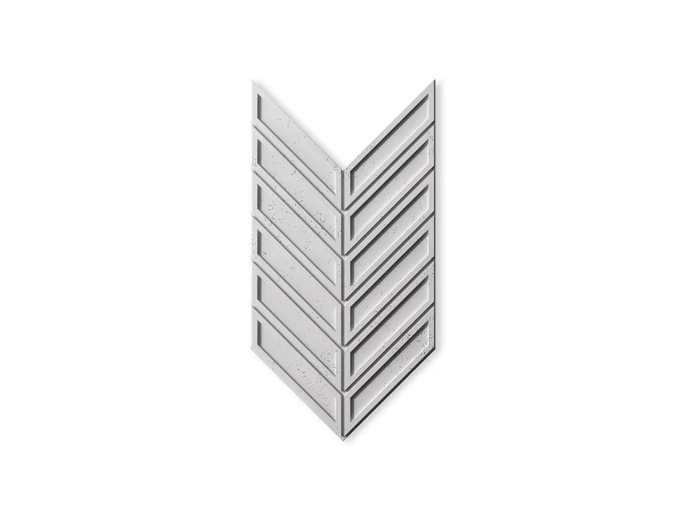 Panel ścienny 3D Beton architektoniczny Jodełka Biały PB50-B0 Ostatnia szansa