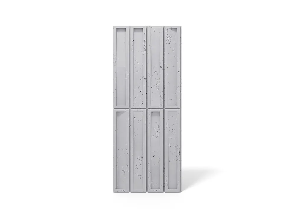 Popularny Panel 3D betonowy na ścianę Jasny Szary PB66B-S50