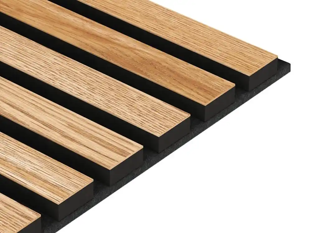 Ostatnia szansa Panel akustyczny fornirowany na czarnym filcu 28x280 - Dąb - LAMEO