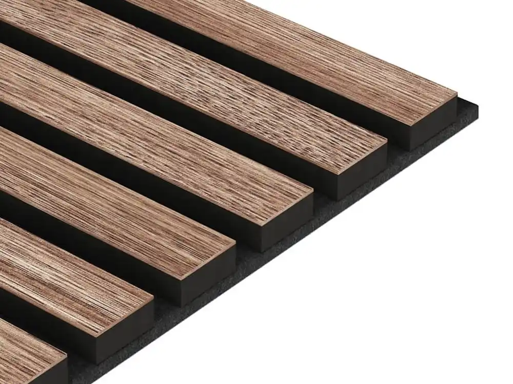 Panel akustyczny fornirowany na czarnym filcu 28x280 - Orzech Amerykański - LAMEO Zamów teraz