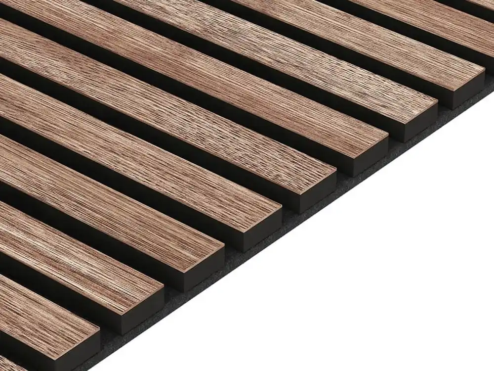 Najlepsza cena Fornirowany panel akustyczny na czarnym filcu 60x280 - Orzech Amerykański - LAMEO