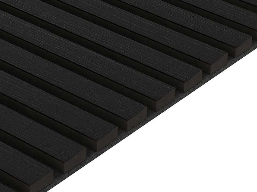 Fornirowany panel akustyczny na czarnym filcu 60x280 - Dąb Czarny - LAMEO Łatwy zwrot