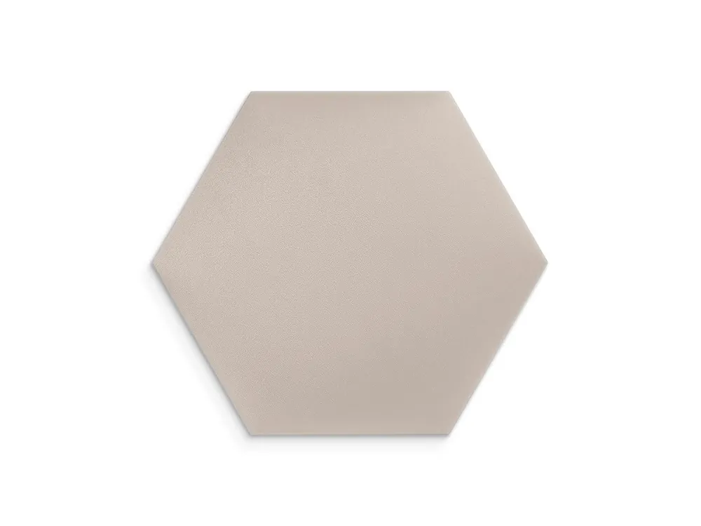 Cena promocyjna Beżowy panel tapicerowany 30x26 Welur heksagon