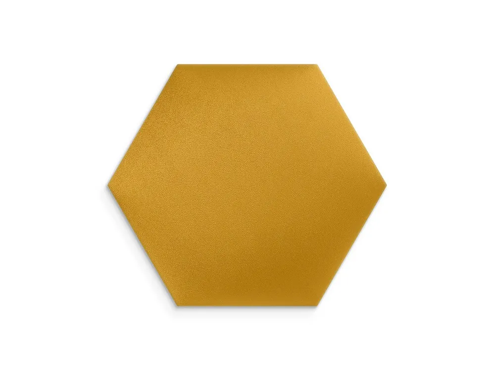 Kup teraz Żółty panel tapicerowany 30x26 Welur heksagon