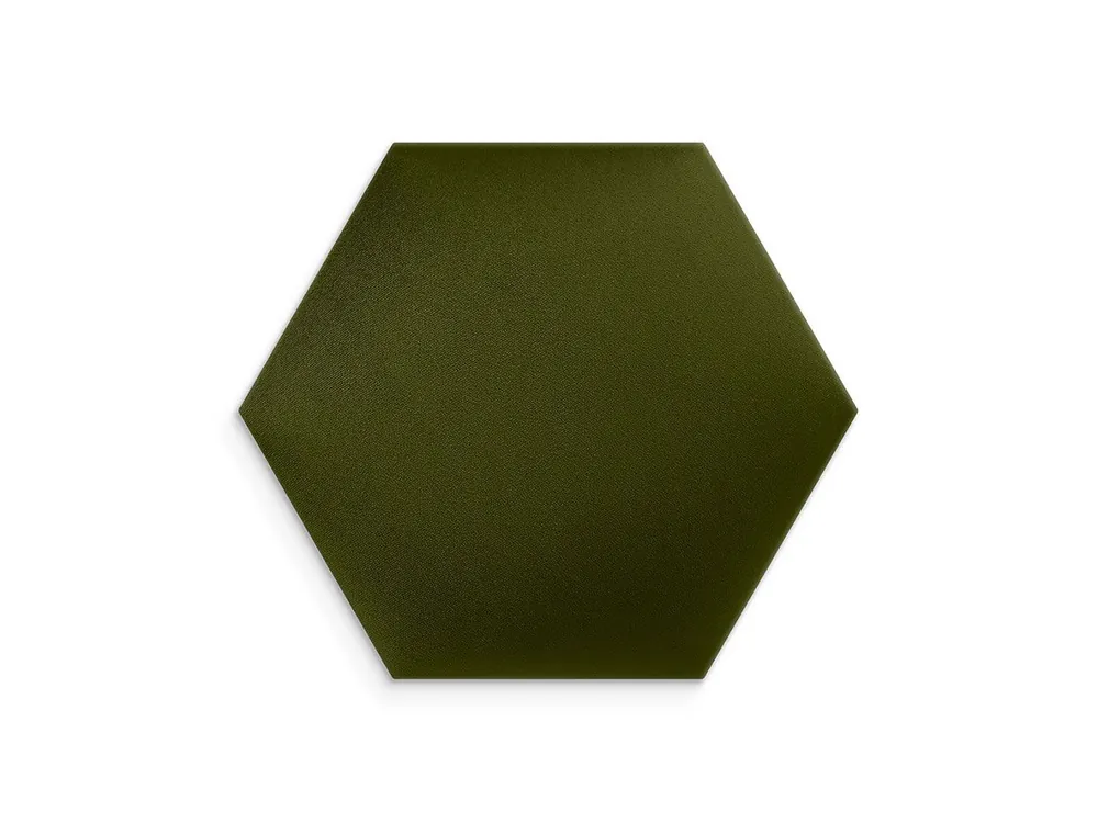 Tani Panel ścienny tapicerowany Khaki 30x26 Welur heksagon