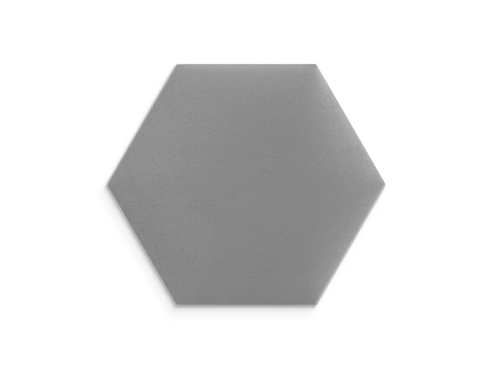 Wybór klientów Panel ścienny tapicerowany Jasny Szary 30x26 Welur heksagon