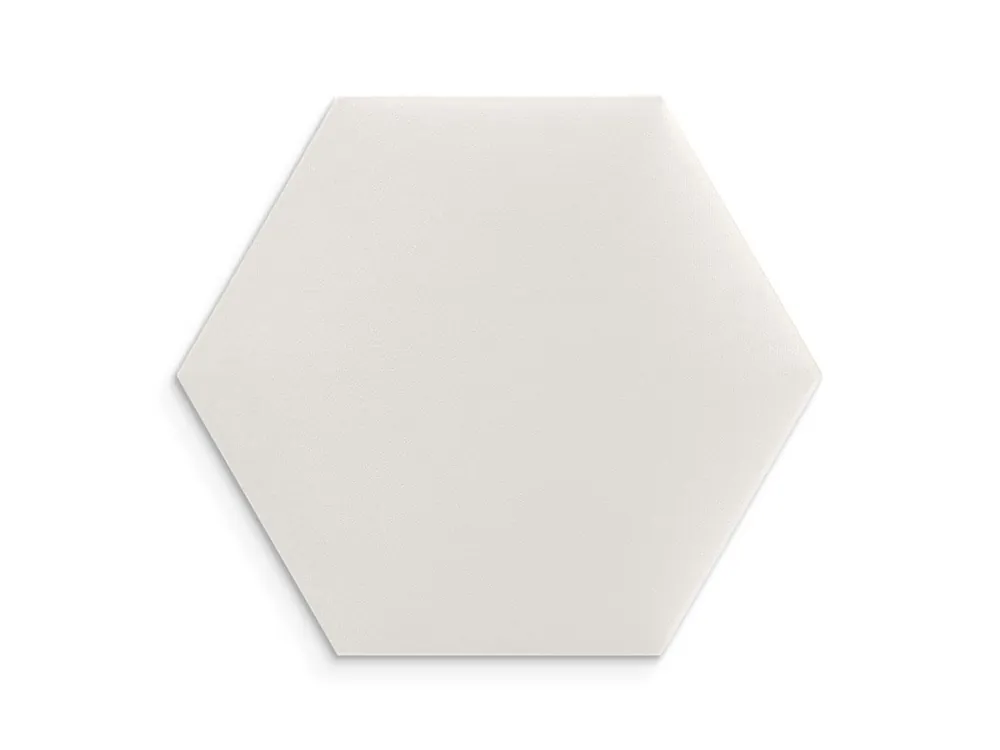 Zniżka Kremowy panel tapicerowany 40x35 Welur heksagon