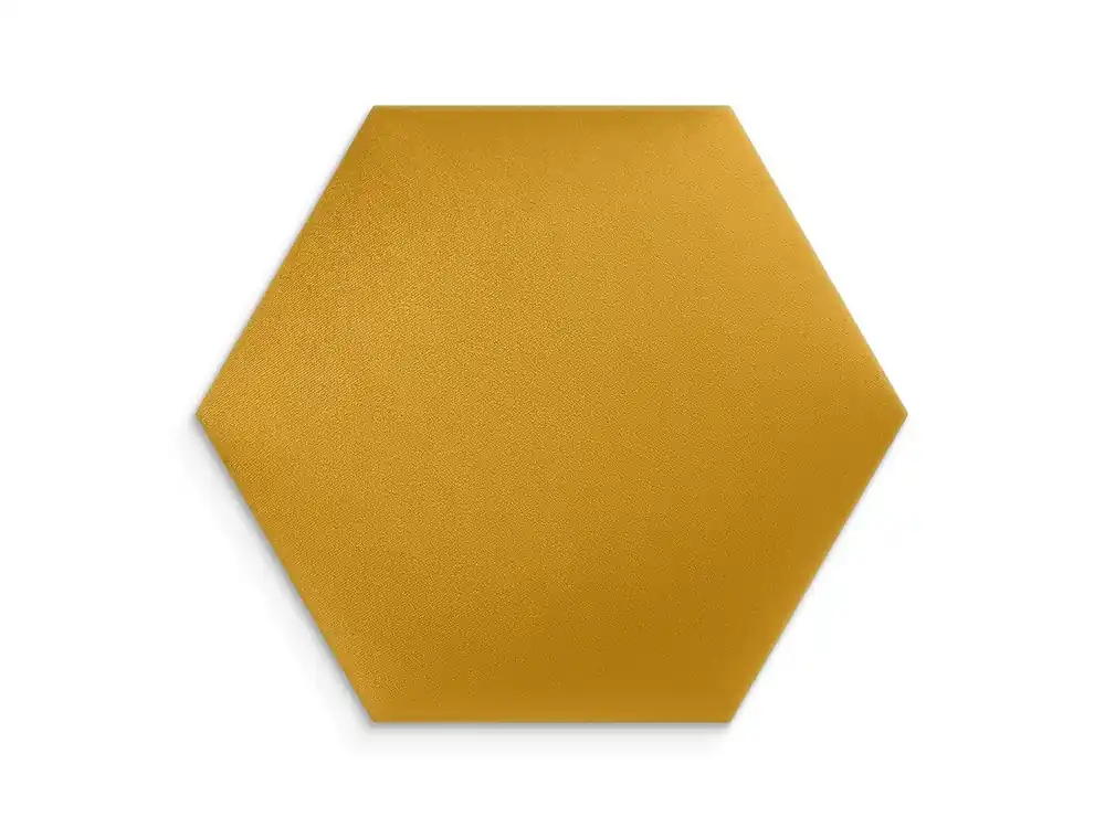 Panel ścienny Żółty Welur 40x35 heksagon Łatwy zwrot