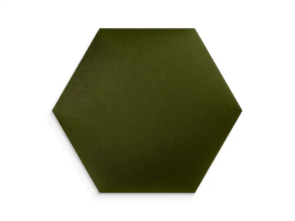 Panel ścienny tapicerowany Khaki 40x35 Welur heksagon Zniżka
