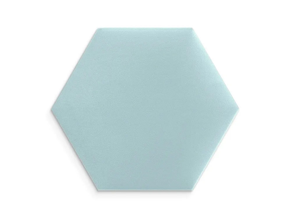 Miętowy panel tapicerowany 40x35 Welur heksagon Tani
