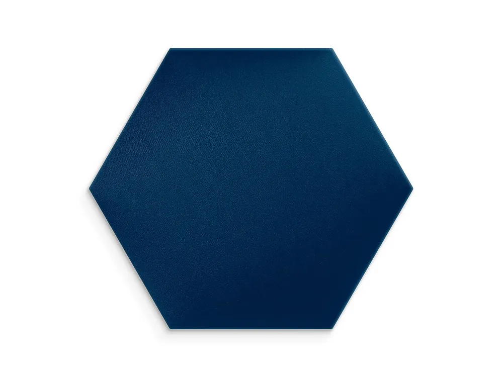 Ekspresowa dostawa Panel ścienny tapicerowany Granatowy Welur 40x35 heksagon