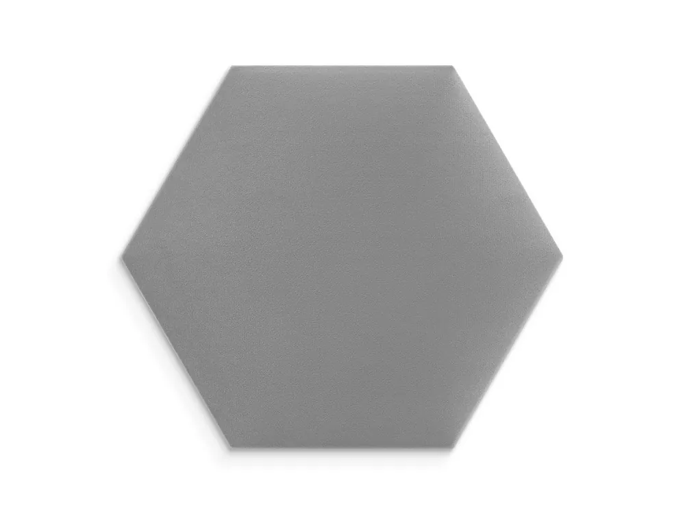 Panel ścienny tapicerowany Jasny Szary 40x35 Welur heksagon Bezpieczne zakupy