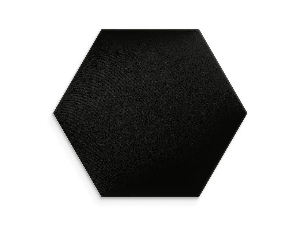 Nie przegap Panel ścienny tapicerowany Czarny Welur 40x35 heksagon