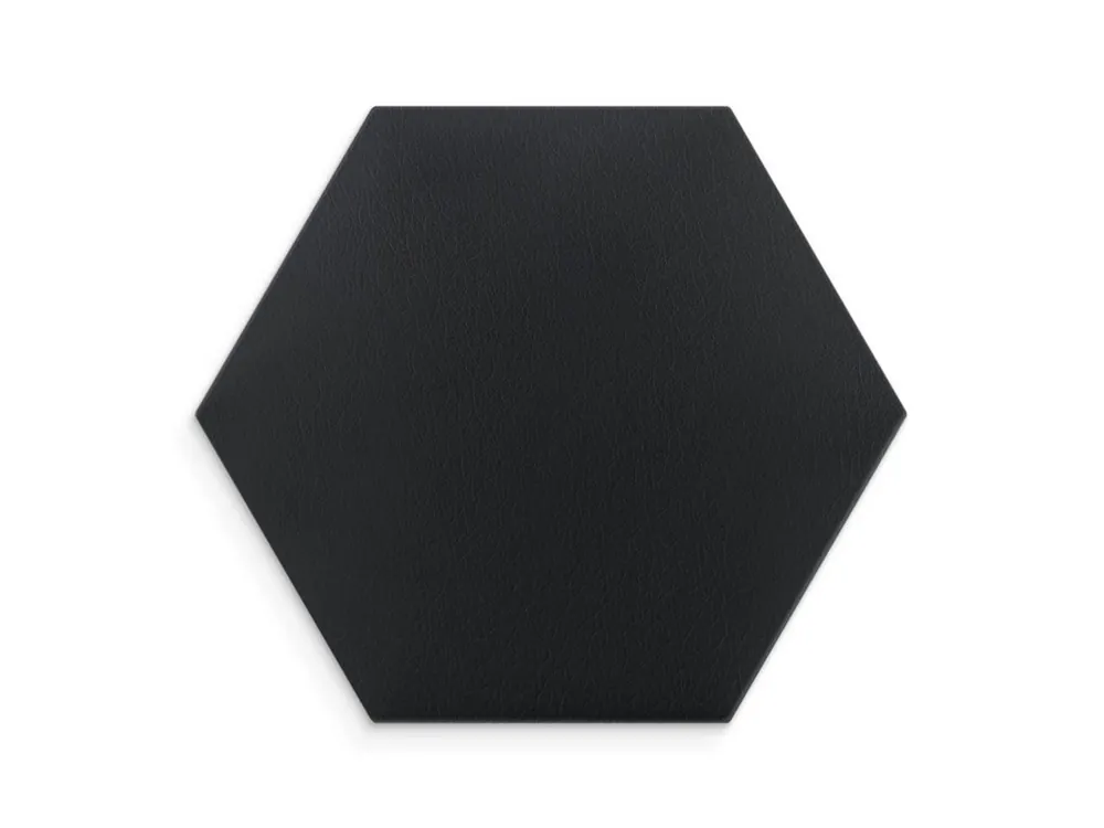 Oferta czasowa Panel ścienny tapicerowany Czarna Ekoskóra 40x35 heksagon