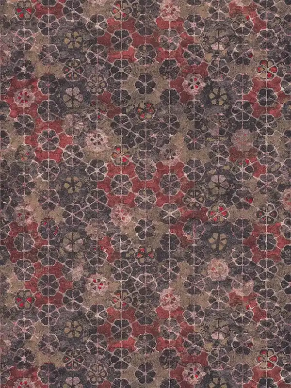 Tapeta 37391-3 New Walls AS Creation flizelinowa o wyglądzie płytek ze złotym połyskiem - brąz, czerwień Popularny