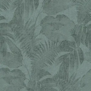 Dostępne od ręki Tapeta 37396-3 New Walls AS Creation boho dżungla z efektem lnu - zielona