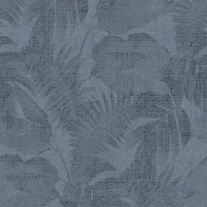 Tapeta 37396-5 New Walls AS Creation boho dżungla z efektem lnu - niebieska Oferta czasowa
