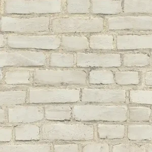 Tapeta 37414-1 Neue Bude 2.0 AS Creation z efektem ściany ceglanej, malowana i rustykalna - szarość, biel Taniej