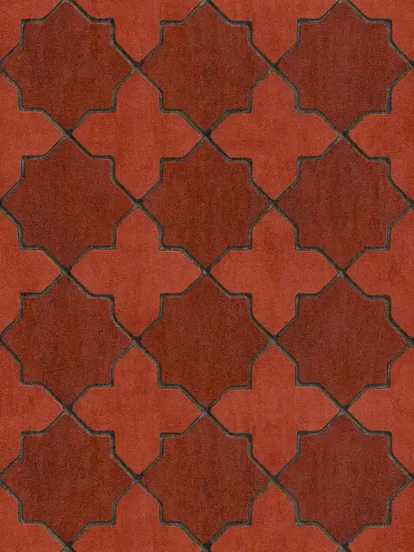 Ekspresowa dostawa Tapeta 37421-1 New Walls AS Creation orientalna z motywem kafelków – czerwona, szara, czarna