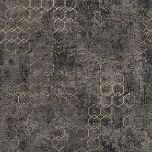 Tapeta 37424-6 New Walls AS Creation tapeta nowoczesny design złoto i efekt betonu – czerń, złoto Kup teraz