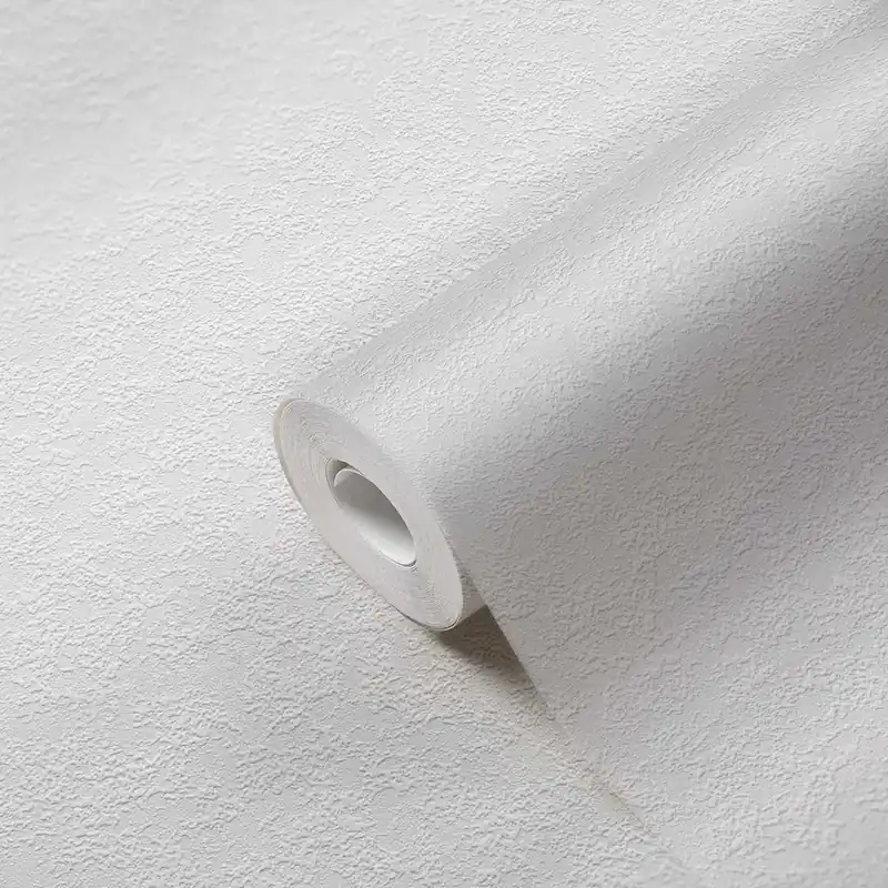 Tapeta 6665-12 Simply White18 AS Creation papierowa o strukturze pianki imitującej tynk - biała Cena promocyjna