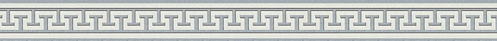 Oferta limitowana Borta 28131-9 only Borders 11 AS Creation Borta Srebrny warkocz z klasycznym meandrem - srebrny, biały, szary