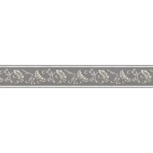 Borta 36914-4 only Borders 11 AS Creation Borta z efektem metalicznym i ozdobnym wzorem – szary Niska cena